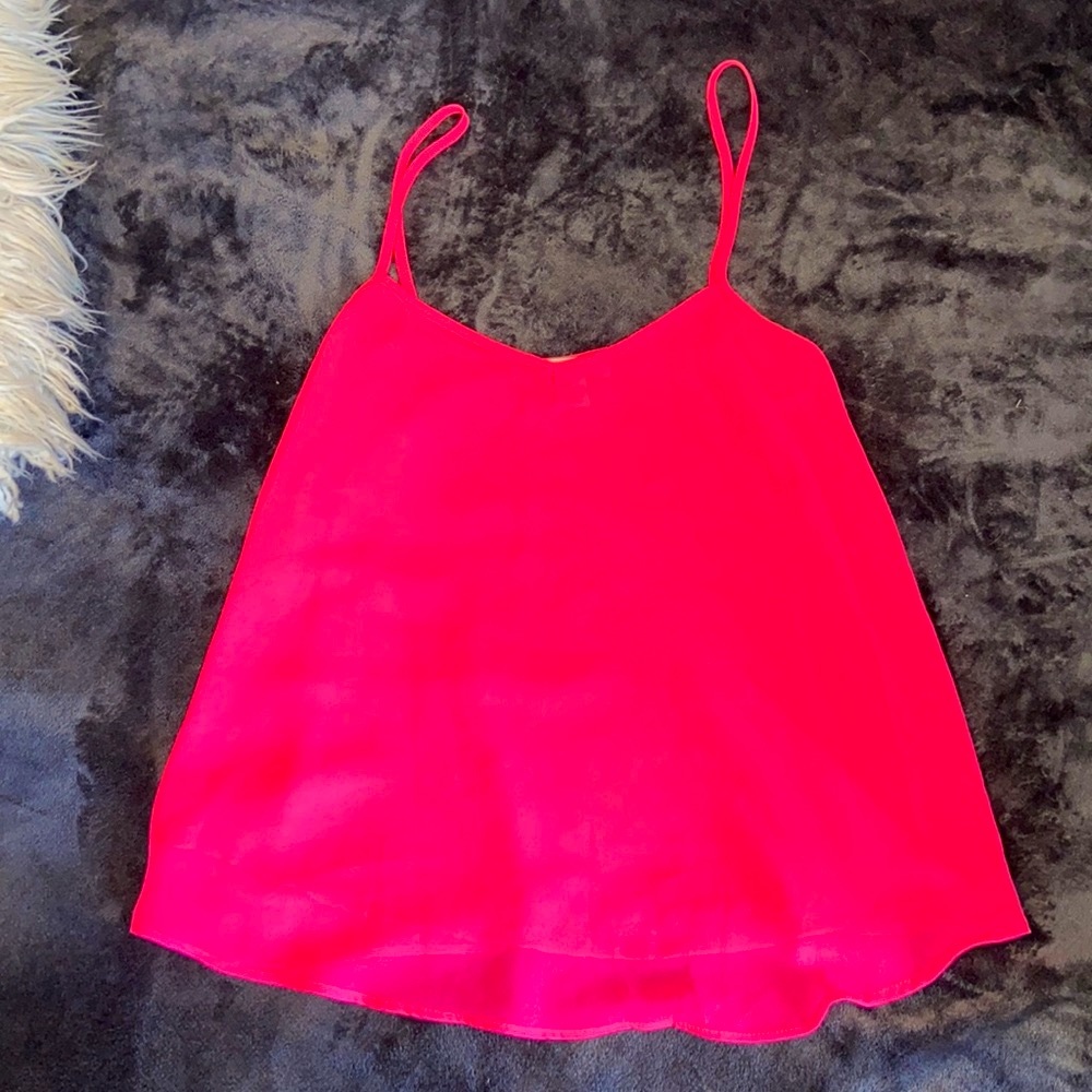 Hot Pink Polyester Tank